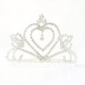 2729S Small Silver Heart Tiara
