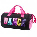 4997BHP Varsity Dance Duffel (Black/Hot Pink)