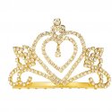 2729G Small Gold Heart Tiara