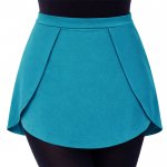 4567Tl Ladies Silky Petal Skirt (Teal)