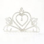2729S Small Silver Heart Tiara