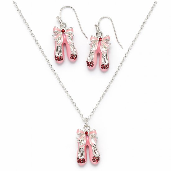 5502 3D Shoe Necklace/Earring Set - Click Image to Close
