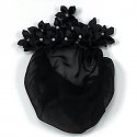 4001Bk Black Star Flower with Snood