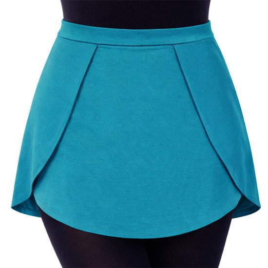 4567Tl Ladies Silky Petal Skirt (Teal) - Click Image to Close