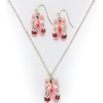 5502 3D Shoe Necklace/Earring Set