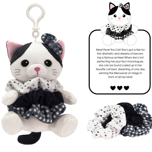 6352 Scrunch Bunch Cat Bag Tag - Click Image to Close