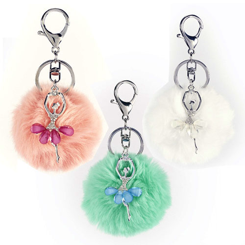 2824B Ballerina Keychain Pouf (Set of 3) - Click Image to Close