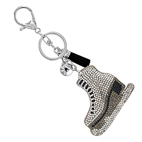 2828Bk Puffy Skate Keychain (Black) - Click Image to Close