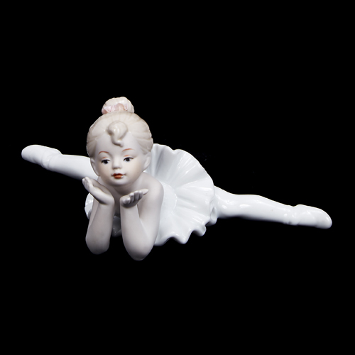 6018D Ceramic Ballerina Figurines (Splits Pose) - Click Image to Close
