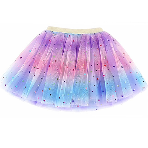 4428BB 3 Layer Star Rainbow Tutu (Bright Burst) - Click Image to Close