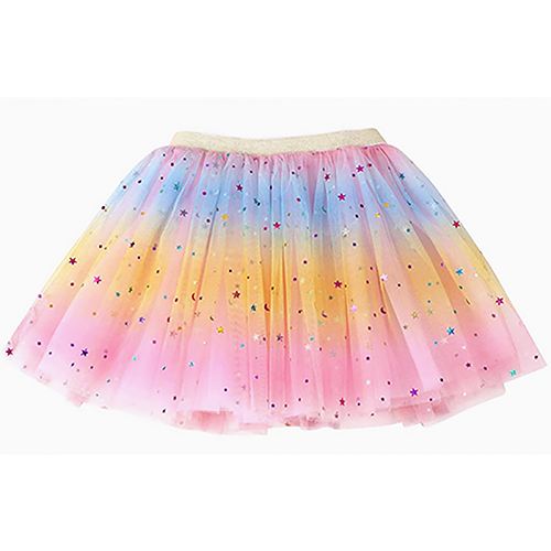 4428PP 3 Layer Star Rainbow Tutu (Pink Party) - Click Image to Close