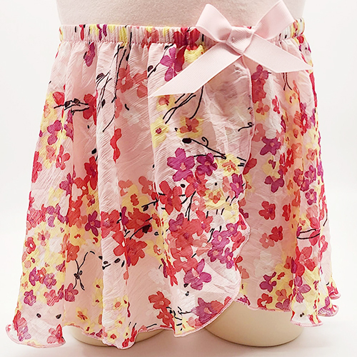 4465PC Girls Pink Crinkle Mock Wrap - Click Image to Close