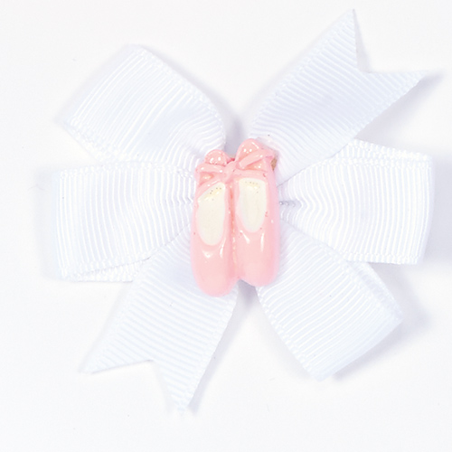 3915 Pinwheel Bow w Ballet Shoes - Click Image to Close