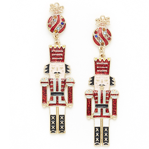 5503 Nutcracker Holiday Earrings (Set of 2) - Click Image to Close