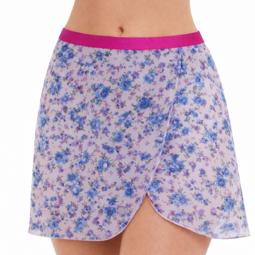 4481As Ladies 14" Assorted Prints Chiffon Wrap - Click Image to Close