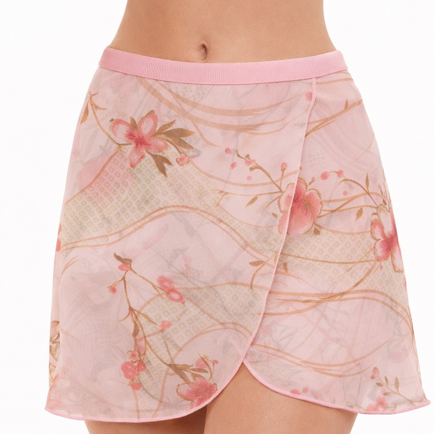 4481As Ladies 14" Assorted Prints Chiffon Wrap - Click Image to Close